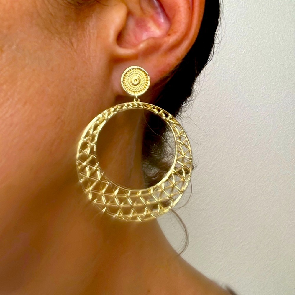Authentic Gorjana Gold Hoop Bohemian Style Earrings! - Picture 10 of 11